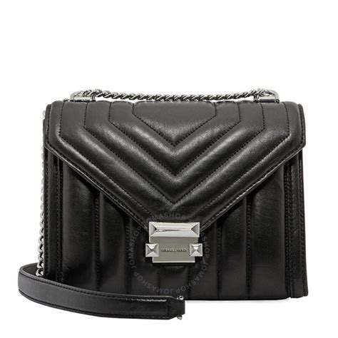 michael kors whitney black shoulder bag|whitney medium quilted shoulder bag.